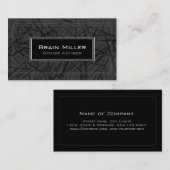 Carte De Visite Simple noir blanc moderne professionnel (Devant / Derrière)