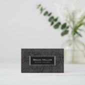 Carte De Visite Simple noir blanc moderne professionnel (Debout devant)