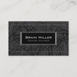 Carte De Visite Simple noir blanc moderne professionnel