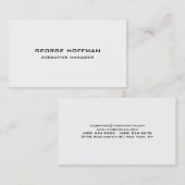 Carte De Visite Simple Noir Blanc Professionnel (Devant / Derrière)