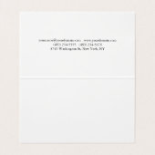 Carte De Visite Simple Noir Blanc Professionnel classique (Intérieur déplié)