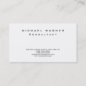 Carte De Visite Simple Noir Blanc Simple Simple Tendance Propre (Devant)