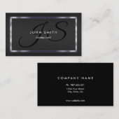 Carte De Visite Simple noir de base, recto-verso (Devant / Derrière)