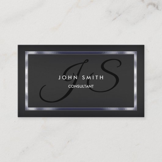 Carte De Visite Simple noir de base, recto-verso (Devant)