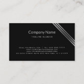 Carte De Visite Simple Noir Et Argent (Dos)