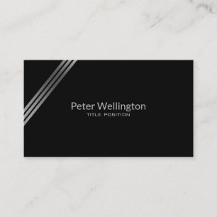 Carte De Visite Simple Noir Et Argent