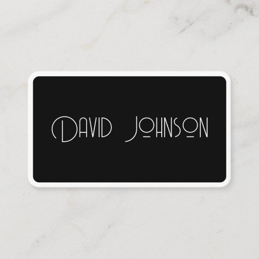 Carte De Visite Simple noir et blanc (Devant)