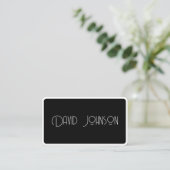 Carte De Visite Simple noir et blanc (Debout devant)