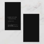 Carte De Visite simple noir et blanc (Devant / Derrière)