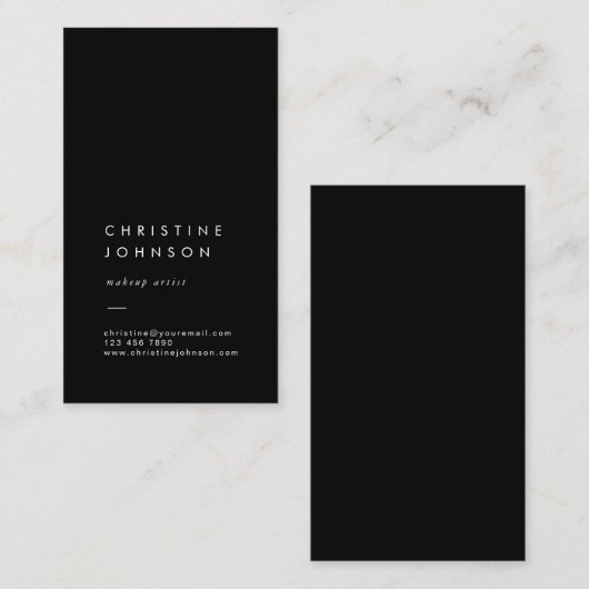 Carte De Visite simple noir et blanc (Devant / Derrière)