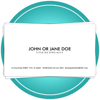 Carte De Visite simple noir et blanc