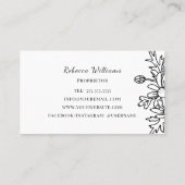 Carte De Visite Simple noir et blanc à la main de savon (Dos)