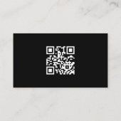 Carte de visite simple noir et blanc avec QR Code (Dos)