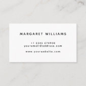 Carte de visite simple noir et blanc avec QR Code (Devant)