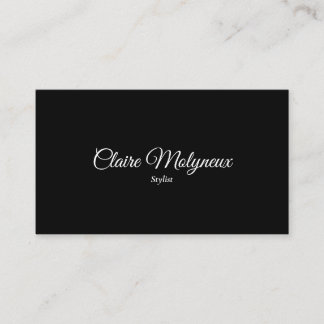 Carte De Visite Simple Noir et Blanc Professionnel