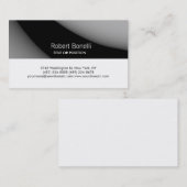 Carte de visite simple noir gris blanc clair (Devant / Derrière)