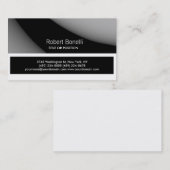 Carte de visite simple noir gris blanc clair (Devant / Derrière)