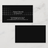 Carte de visite simple noir gris blanc clair (Devant / Derrière)