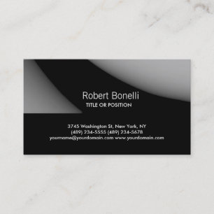 Carte de visite simple noir gris blanc clair