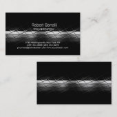 Carte de visite simple noir gris blanc clair (Devant / Derrière)