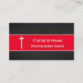 Carte De Visite Simple Noir Grunge Christian (Devant)