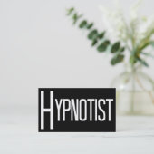 Carte de visite simple Noir Hypnotist (Debout devant)