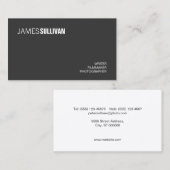 Carte De Visite Simple Noir Moderne Créatif Professionnel (Devant / Derrière)