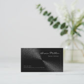 Carte De Visite Simple Noir moderne Professionnel (Debout devant)