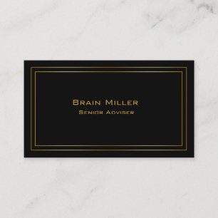 Carte De Visite Simple Noir moderne Professionnel