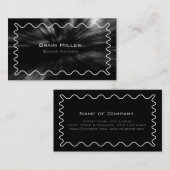 Carte De Visite Simple Noir moderne Professionnel (Devant / Derrière)