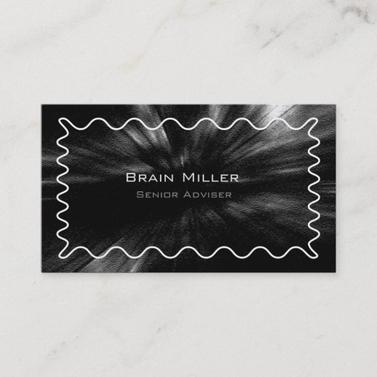 Carte De Visite Simple Noir moderne Professionnel (Devant)