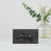 Carte De Visite Simple Noir moderne Professionnel (Debout devant)
