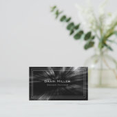 Carte De Visite Simple Noir moderne Professionnel (Debout devant)