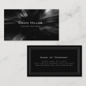 Carte De Visite Simple Noir moderne Professionnel (Devant / Derrière)