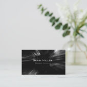 Carte De Visite Simple Noir moderne Professionnel (Debout devant)