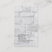 Carte De Visite Simple Noir Noir Pierres Blanches Consultant tenda (Dos)