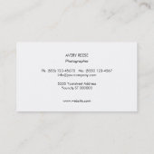 Carte De Visite Simple noir professionnel moderne cadre rectangle (Dos)