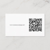 Carte de visite simple noire et blanche avec logo (Dos)