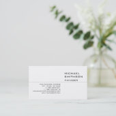 Carte de visite simple noire et blanche propre (Debout devant)