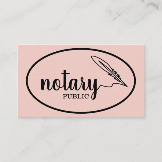 Carte de visite simple Notaire public écriture élé (Devant)