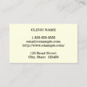 Carte de visite simple ophtalmologiste (Dos)