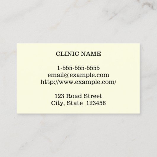 Carte de visite simple ophtalmologiste (Dos)