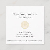 Carte de visite simple or et blanc (Dos)