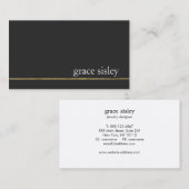 Carte De Visite Simple Or Gratté Moderne Style Noir (Devant / Derrière)