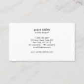 Carte De Visite Simple Or Gratté Moderne Style Noir (Dos)