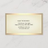 Carte De Visite Simple or noir blanc moderne (Dos)