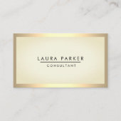 Carte De Visite Simple or noir blanc moderne (Devant)