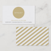 CARTE DE VISITE SIMPLE :: or tache gras (Devant / Derrière)