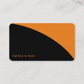 Carte De Visite Simple orange noire (Dos)