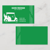 Carte De Visite Simple Panier Silhouette Green moniteur de golf (Devant / Derrière)